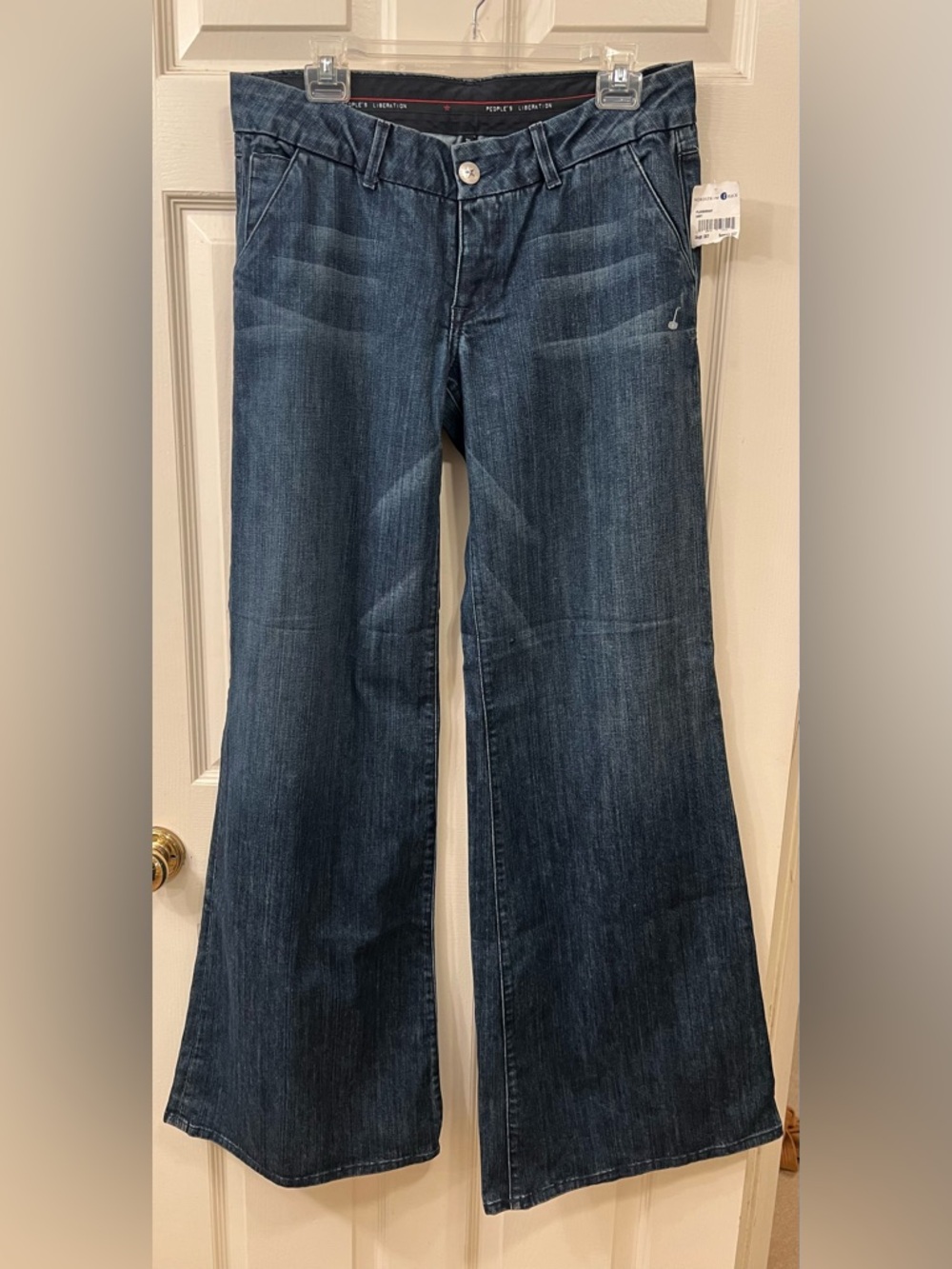 People's Liberation Dark Blue Wide Leg Jeans